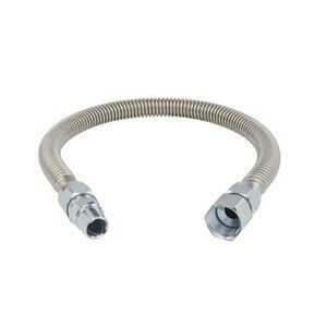 BrassCraft 24 in. Stainless Steel Gas Connector PS3056-24, 1/2 in. FIP/MIP